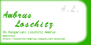 ambrus loschitz business card